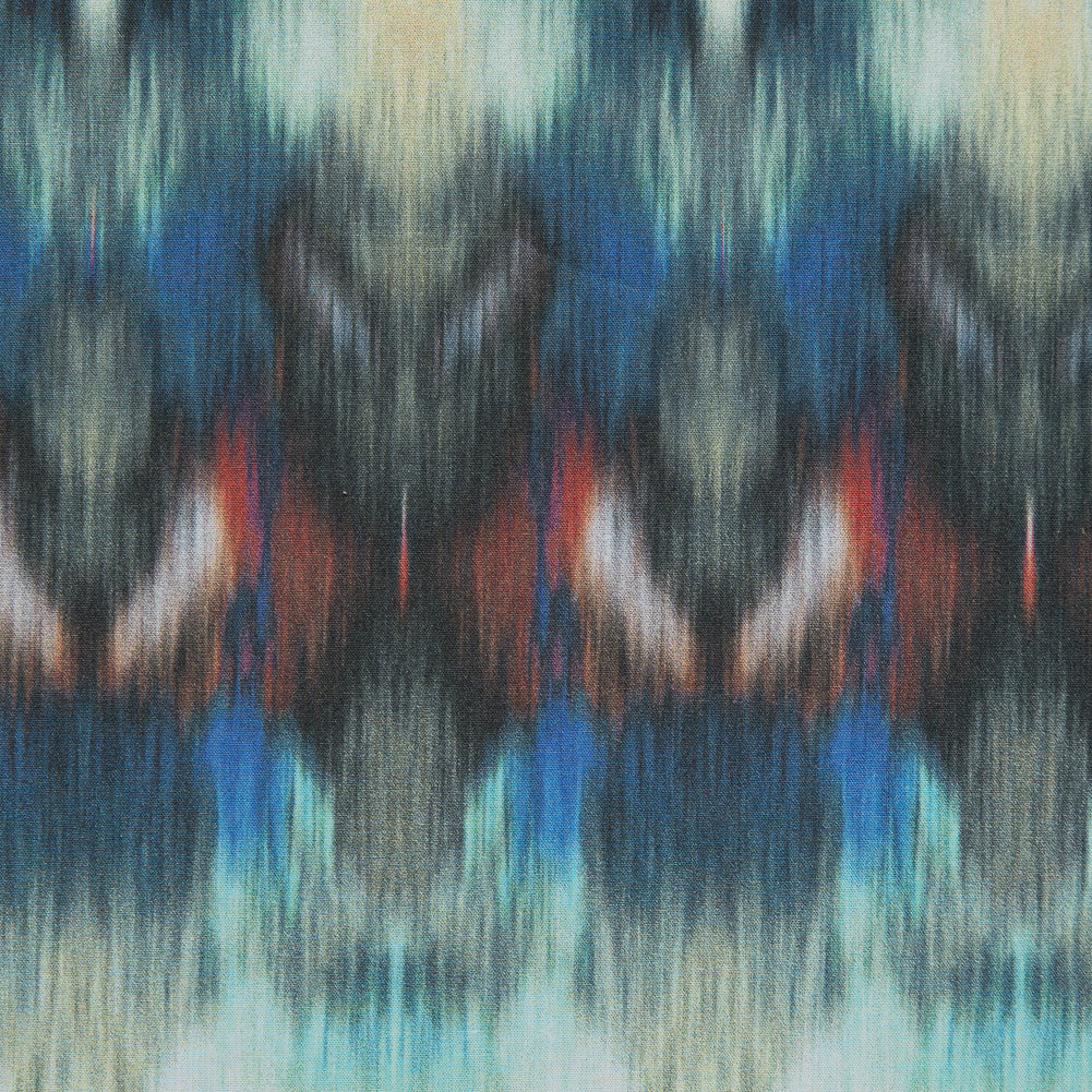 Mood Exclusive Rorschach Rainbow Green Cotton Poplin - Detail