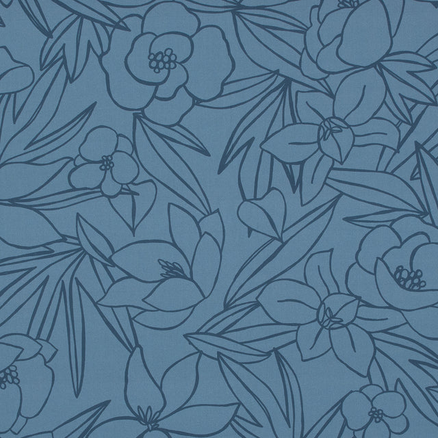 Mood Exclusive Night in Tunisia Blue Cotton Poplin
