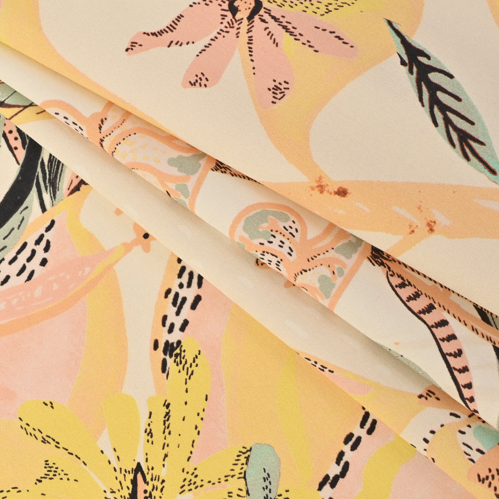 Mood Exclusive Aromatic Reverie Peach Stretch Cotton Sateen - Folded