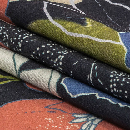 Mood Exclusive Pink and Parisian Night Floral Phantasmagoria Stretch Cotton Sateen Folded
