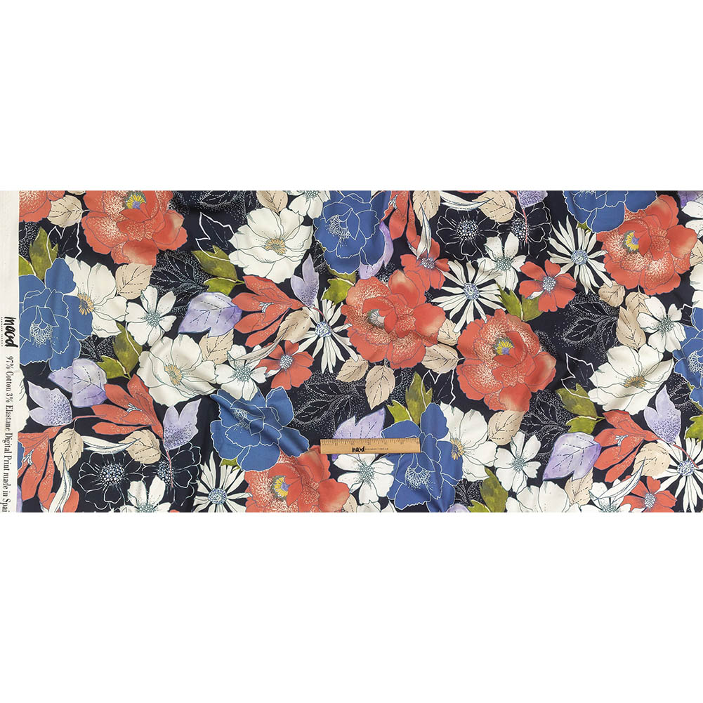 Mood Exclusive Pink and Parisian Night Floral Phantasmagoria Stretch Cotton Sateen Full
