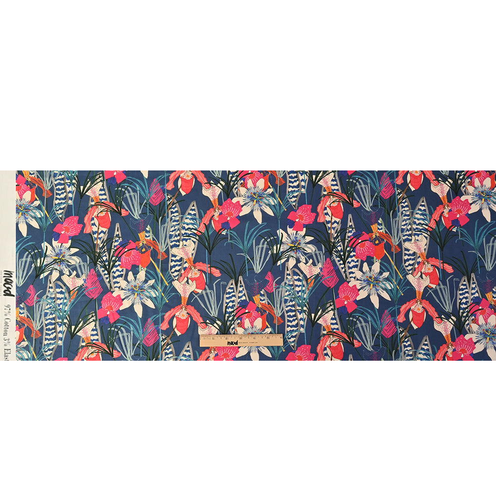 Mood Exclusive Enigmatic Flora Antiqued Navy Cotton Lawn - Full