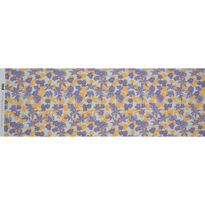 Mood Exclusive Renacimiento de la Humildad Purple and Yellow Cotton Poplin - Folded