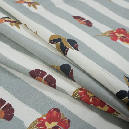 Mood Exclusive Flores de Vitalidad Gray Cotton Poplin - Detail