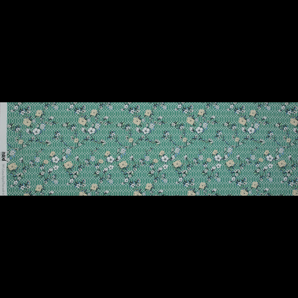Mood Exclusive La Fortuna de lo Memorable Green Cotton Poplin - Folded
