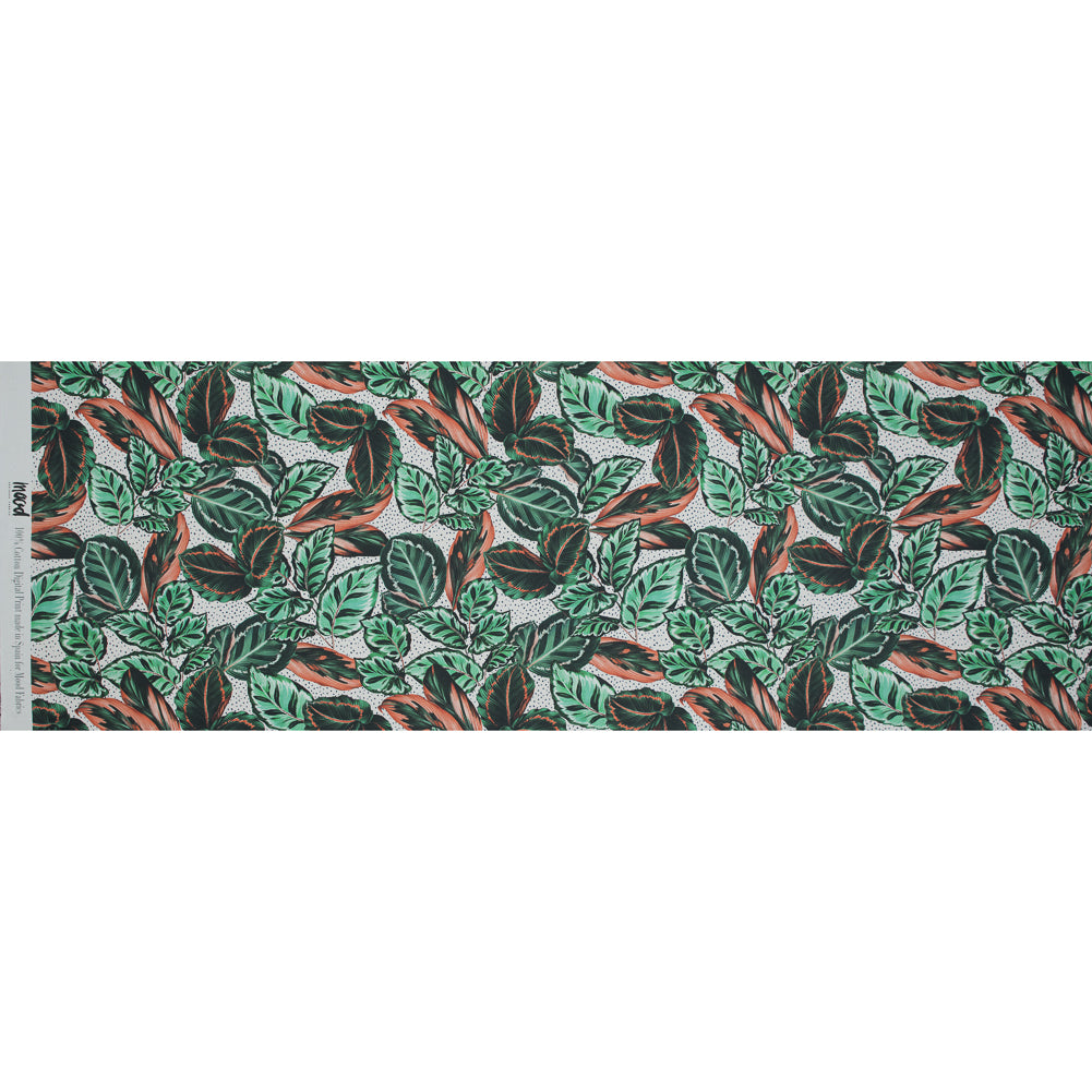 Mood Exclusive Tropical Snowglobe Green and Orange Cotton Poplin - Full