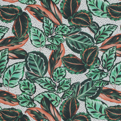 Mood Exclusive Tropical Snowglobe Green and Orange Cotton Poplin