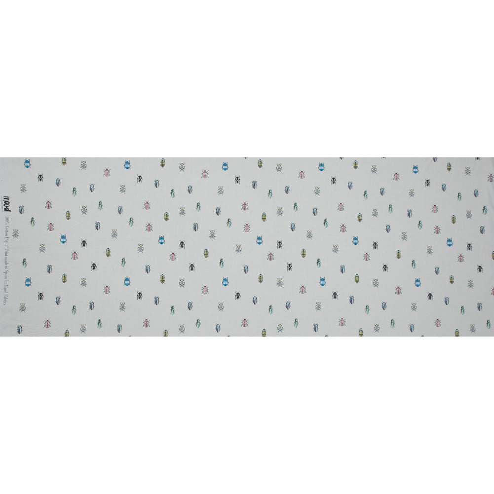 Mood Exclusive The Jitterbugs White Cotton Poplin - Folded