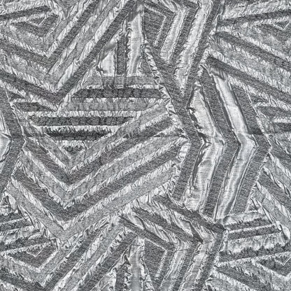 Silver Luxury Geometric Metallic Brocade