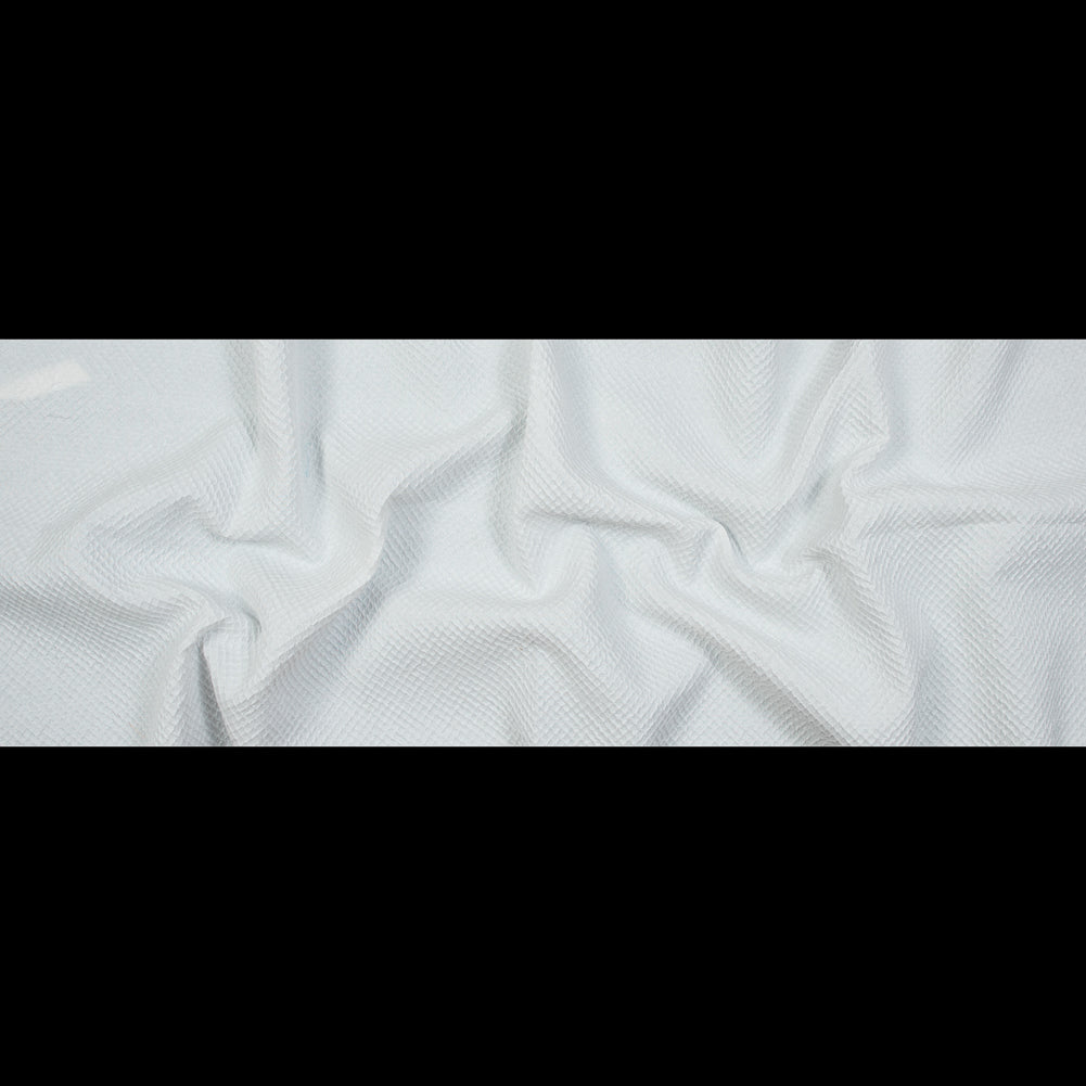 Metallic White Diamond Quilted Brocade - Folded