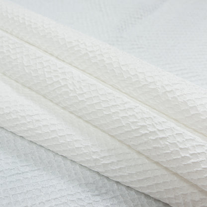 Metallic White Diamond Quilted Brocade - Detail
