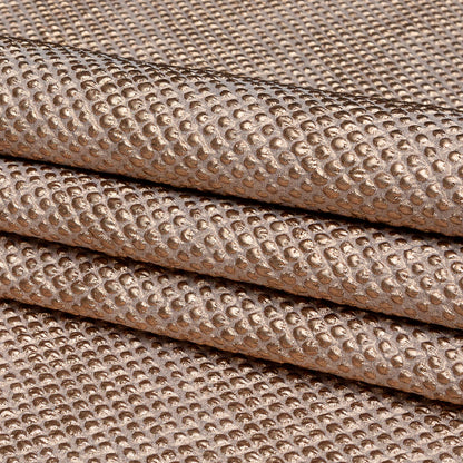 Marylin Metallic Peach Bellini Diamond Quilted Brocade Folded
