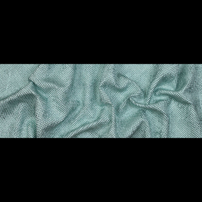 Metallic Mint Diamond Quilted Brocade - Folded