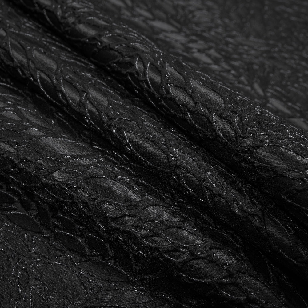 Black Luxury Abstract Metallic Brocade Detail