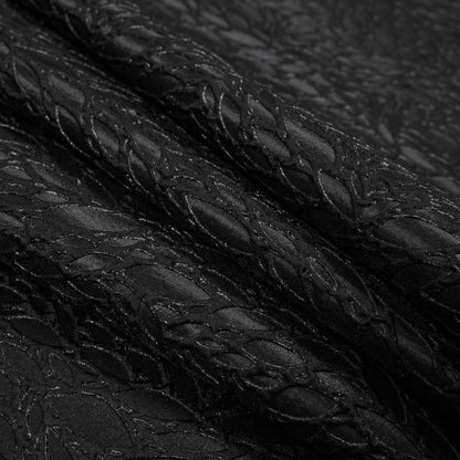 Black Luxury Abstract Metallic Brocade Detail