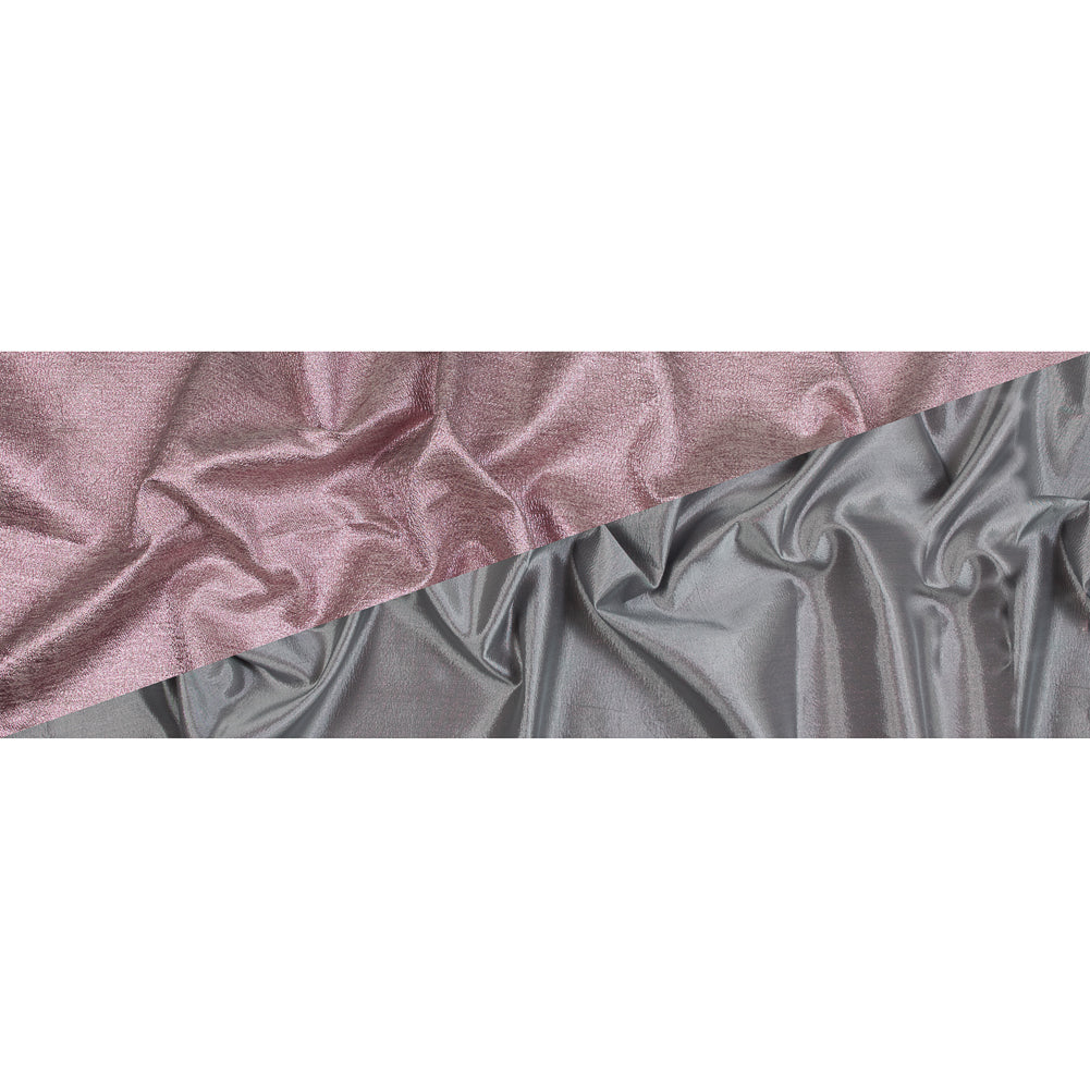 Rose Gold and Silver Luxury Metallic Brocade Folded
