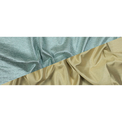 Mint and Chartreuse Luxury Metallic Brocade - Folded