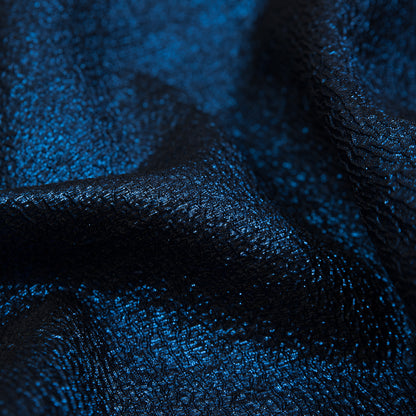 Blue and Aubergine Luxury Metallic Brocade - Full