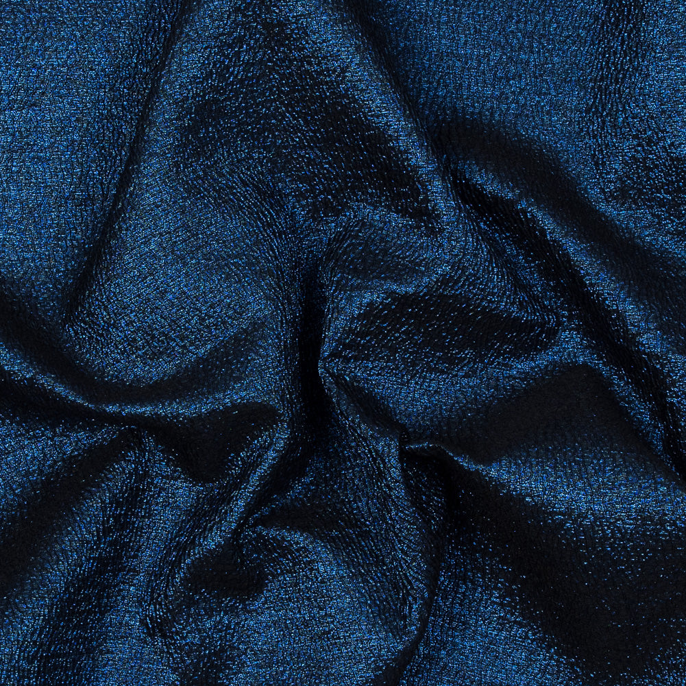 Blue and Aubergine Luxury Metallic Brocade