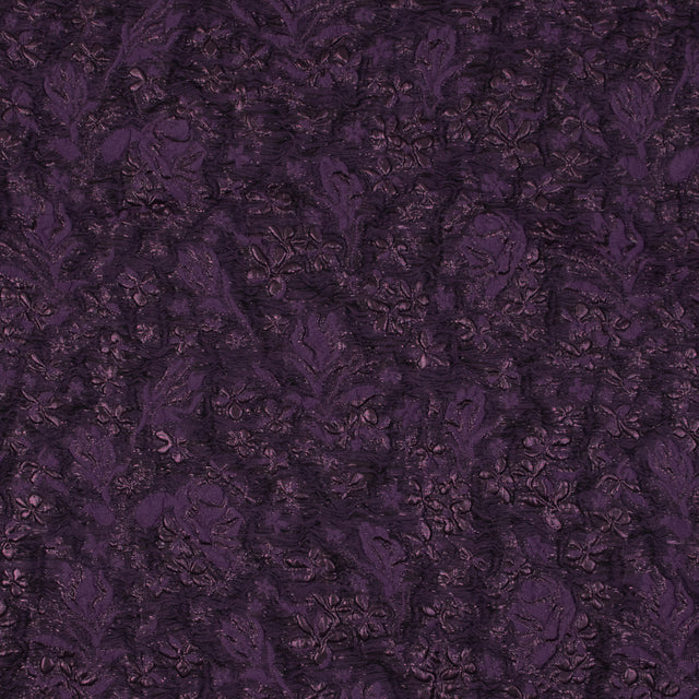 Regal Purple Luxury Floral Metallic Brocade
