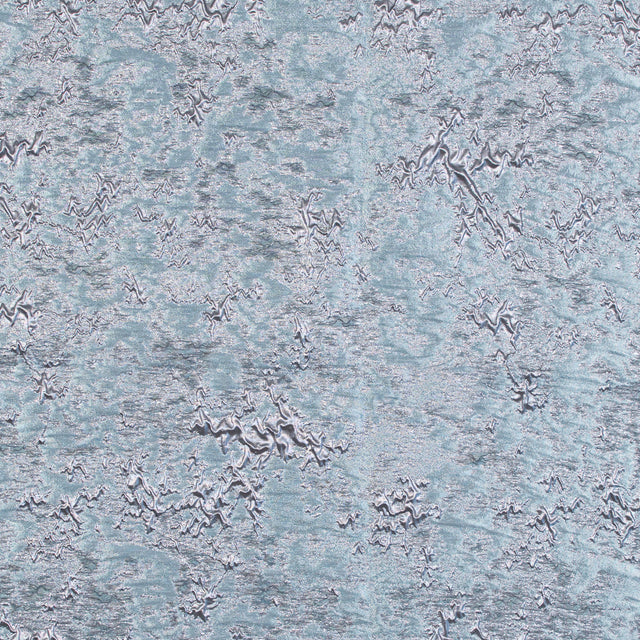 Aqua and Rose Gold Luxury Abstract Metallic Brocade