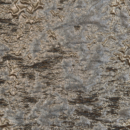 Gray and Gold Luxury Abstract Metallic Brocade - Full