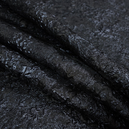 Black and Blue Luxury Abstract Metallic Brocade Detail