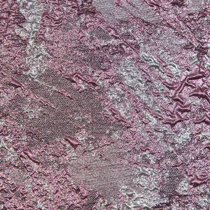 Pink and Silver Luxury Abstract Metallic Brocade - Full
