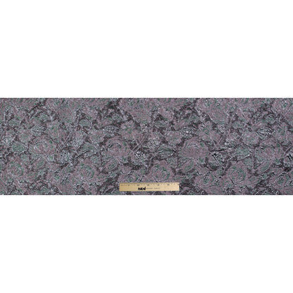 Green and Orchid Luxury Abstract Metallic Brocade Folded