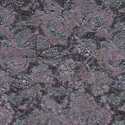 Green and Orchid Luxury Abstract Metallic Brocade