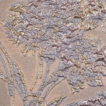 Peach Luxury Floral Metallic Brocade - Full