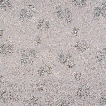 Rose Gold and Pale Blue Luxury Floral Metallic Brocade