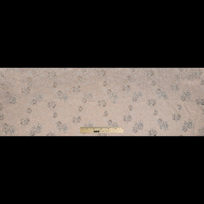 Pale Blue and Gold Luxury Floral Metallic Brocade - Folded