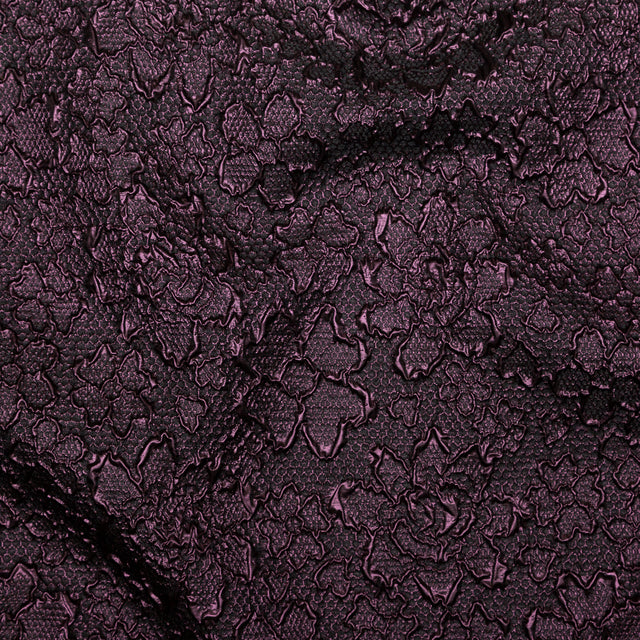 Floral Metallic Brocade - Purple and Black