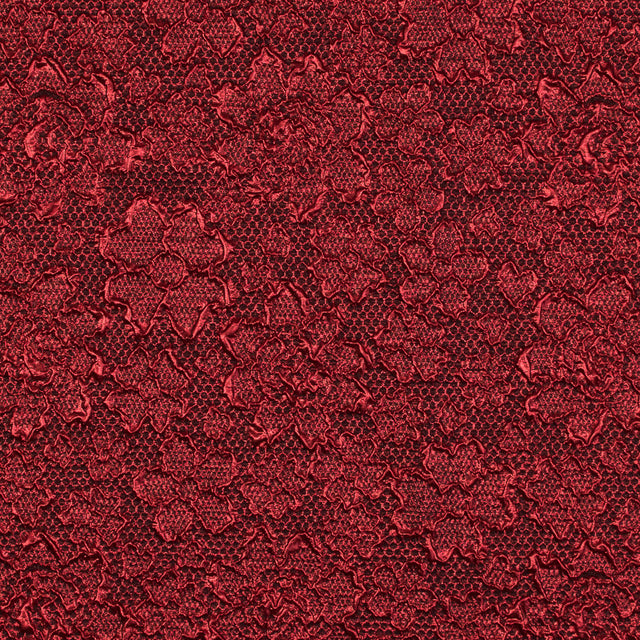 Red Luxury Floral Metallic Brocade