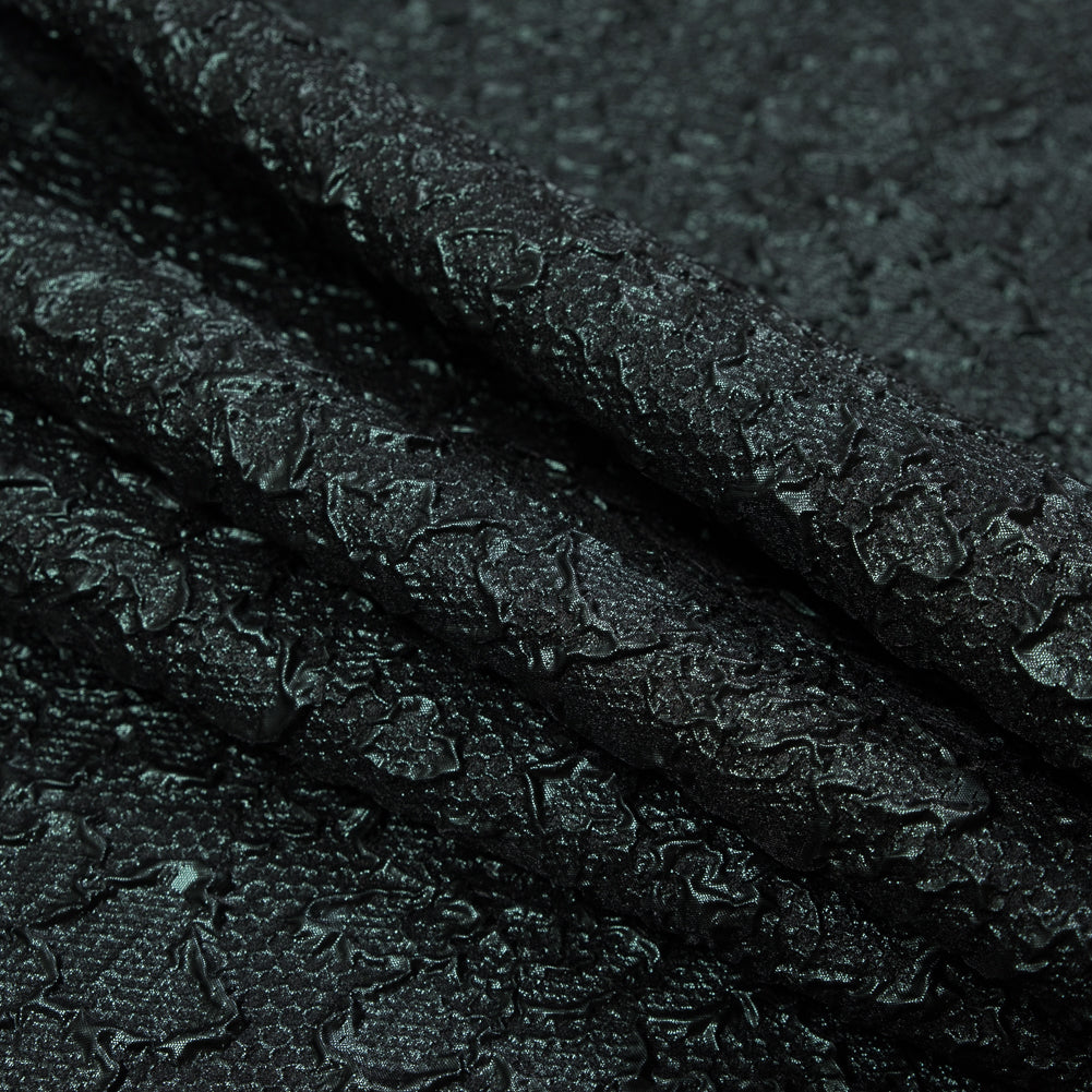 Forest Green Luxury Floral Metallic Brocade Detail