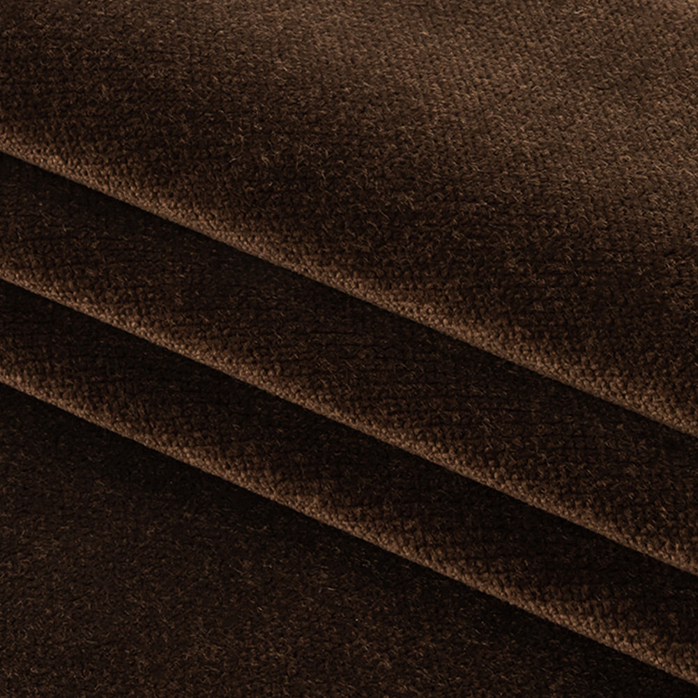 Chocolate Classic Upholstery Velvet - Folded