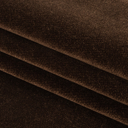 Chocolate Classic Upholstery Velvet - Folded