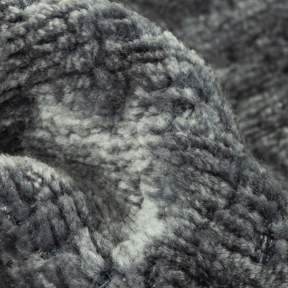 Denim Abstract Textured Acrylic and Polyester Chenille - Detail