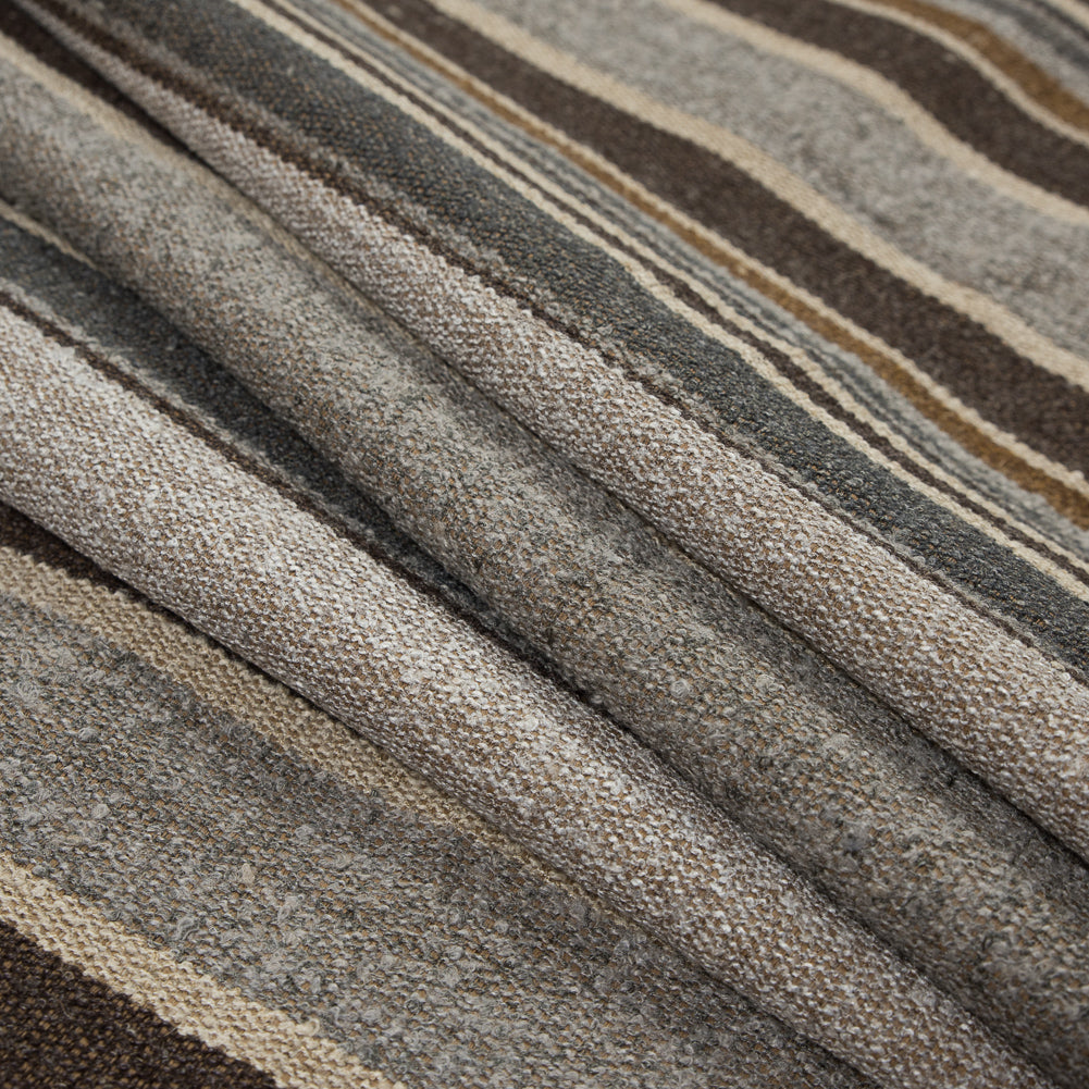 Espresso Barcode Striped Baja Tweed Folded
