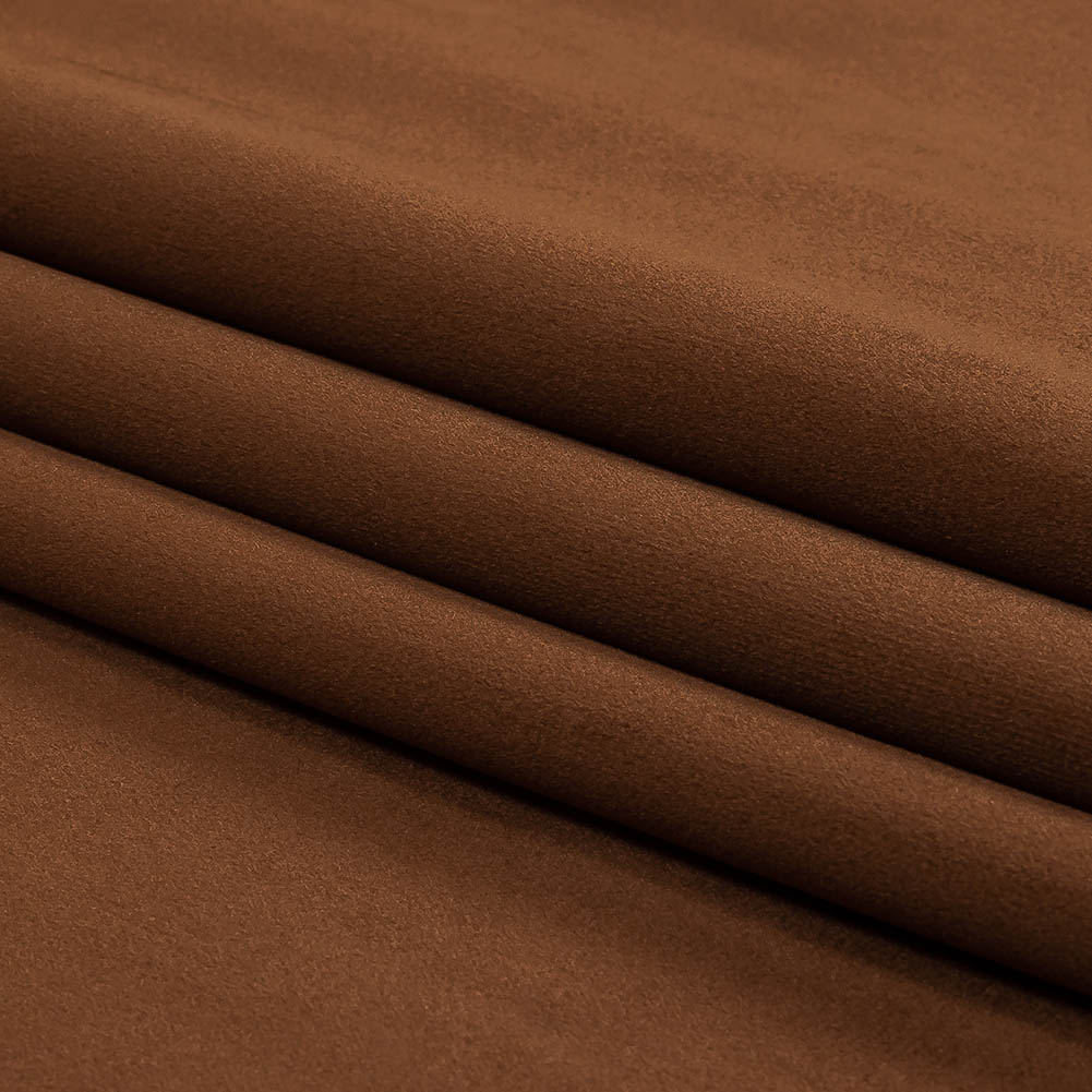 Umber Creamy Polyester Velvet Folded