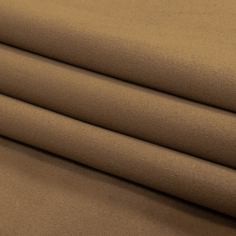 Elmwood Creamy Polyester Velvet - Folded