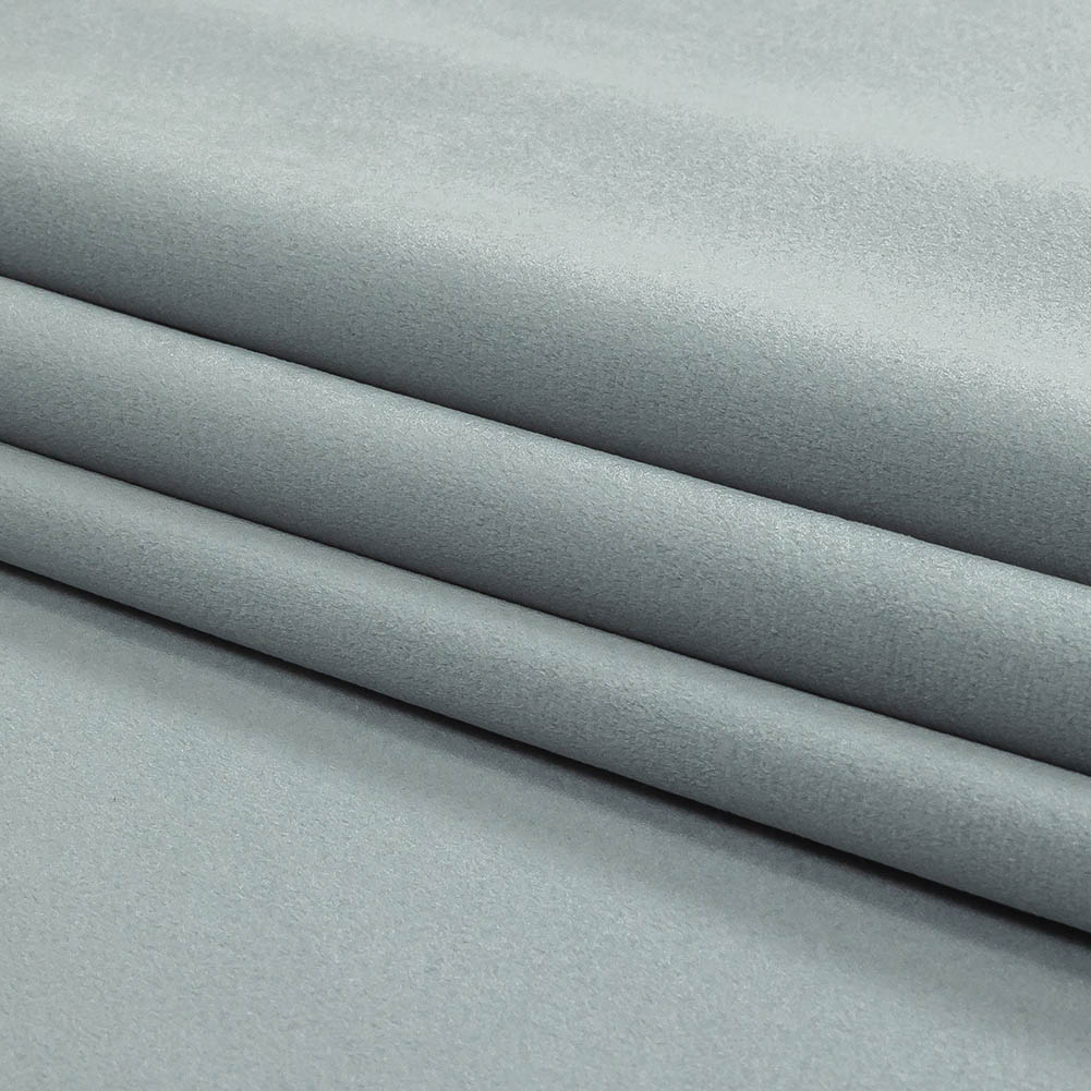 Sterling Creamy Polyester Velvet - Folded