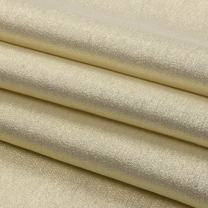 Metallic Polyester Lame - White and Gold - Glimmer Collection Folded