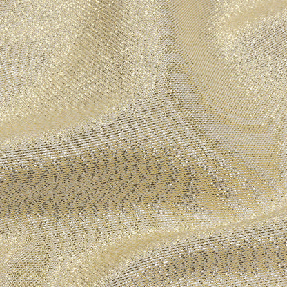 Metallic Polyester Lame - White and Gold - Glimmer Collection Detail