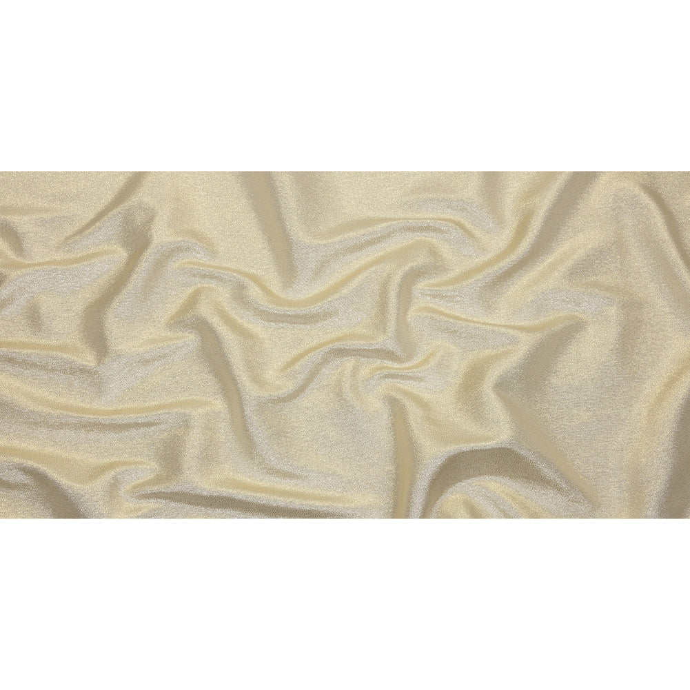 Metallic Polyester Lame - White and Gold - Glimmer Collection Full