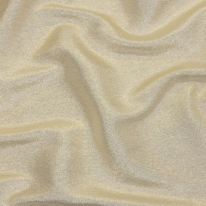 Metallic Polyester Lame - White and Gold - Glimmer Collection