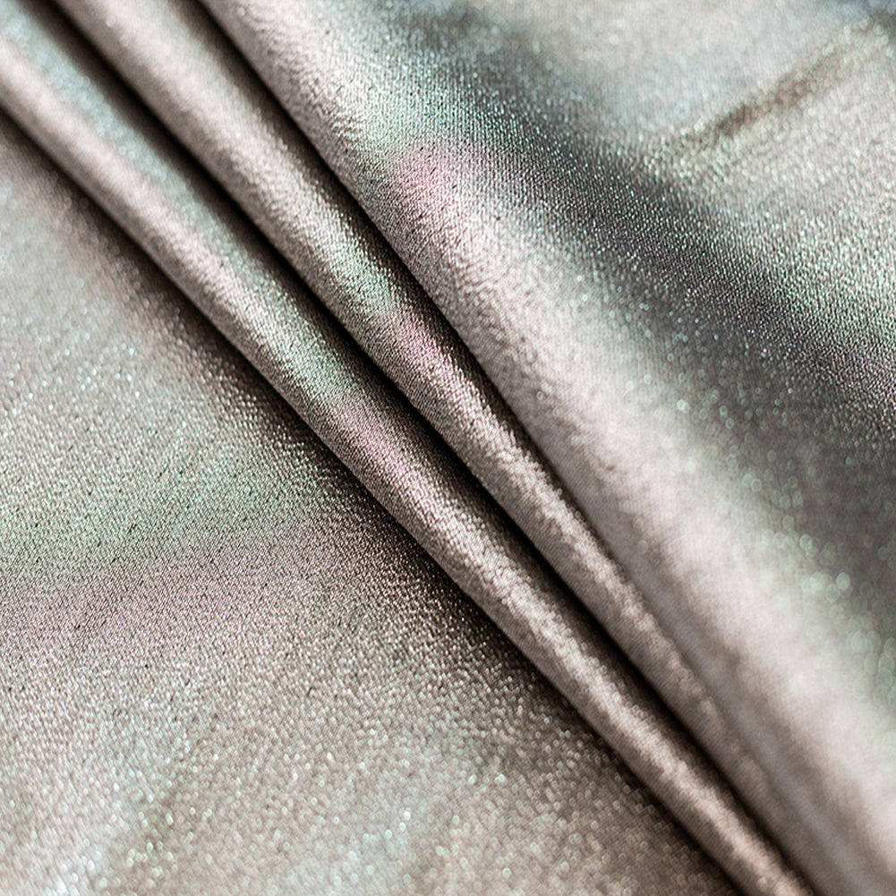 Polyester Lame - Metallic Silver on Black - Ellery Collection Detail