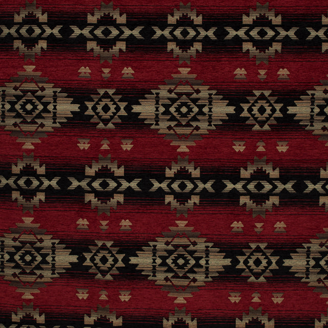 Navajo Fire Geometric Polyester Chenille