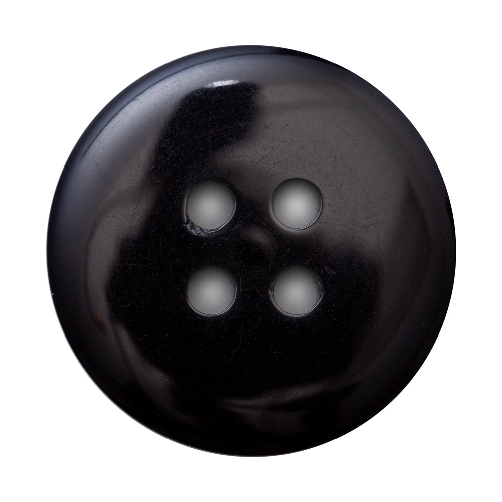 Italian Navy 4-Hole Velvet-Faced Plastic Button - 54L/34mm - Detail